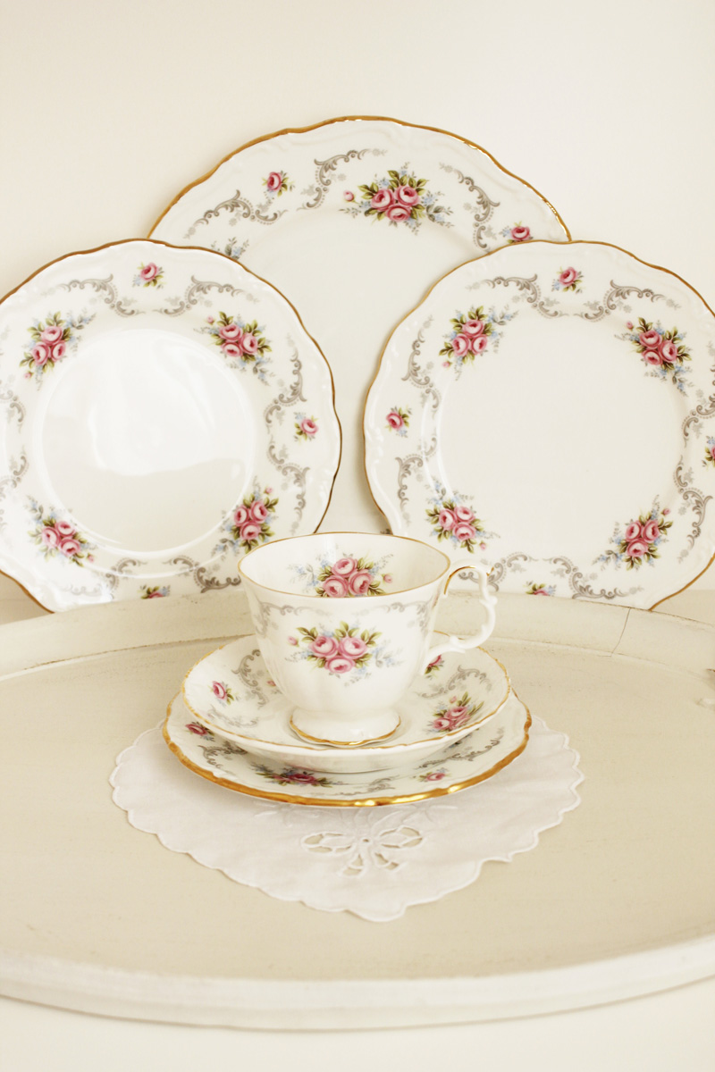 servizio tè royal albert tranquillity vintage tea time rose